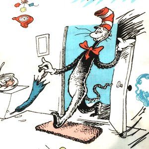 Fabric 2003 Dr Seuss ™ Cat In the Hat -Novelty 3 yrds Fabric